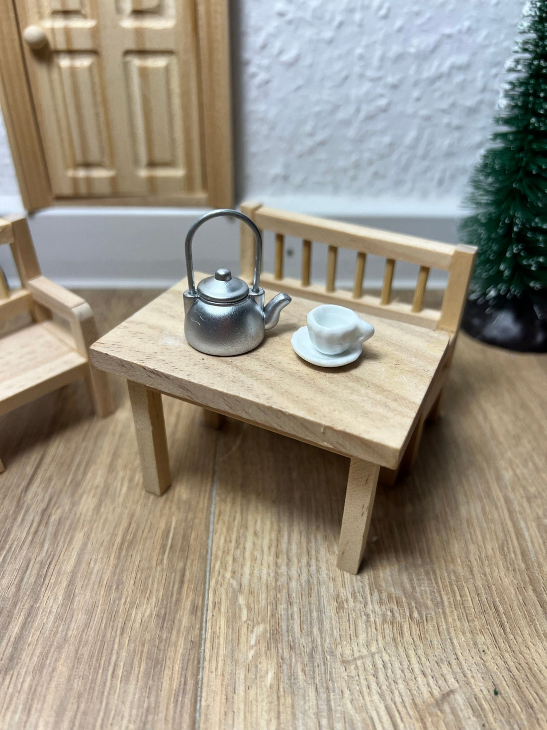 Wichtel Tee Set Teekanne und Tasse mit Untertasse Miniatur