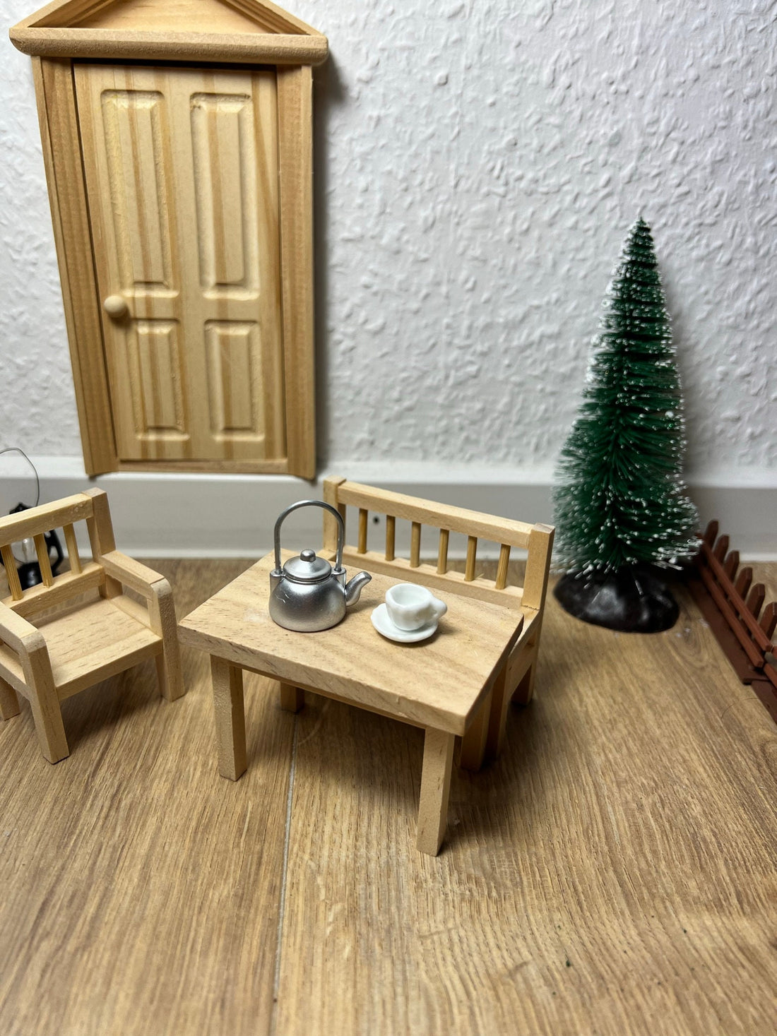 Wichtel Tee Set Teekanne und Tasse mit Untertasse Miniatur