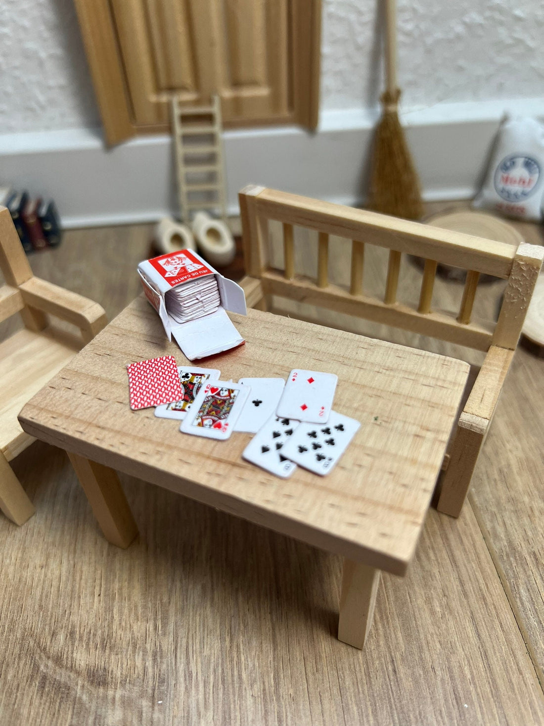 Wichtel Zubehör Miniatur Kartenset Poker in Schachtel