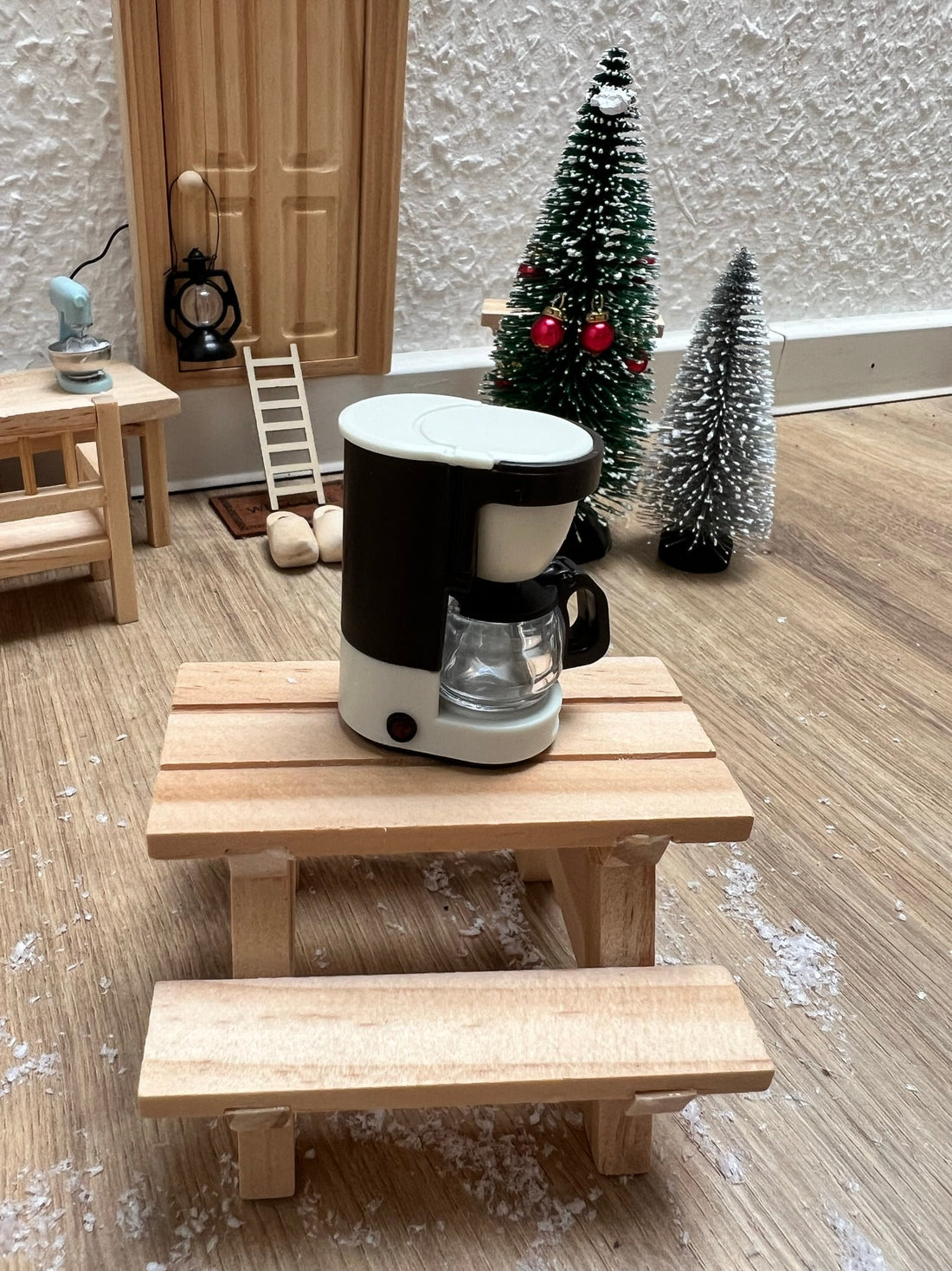 Wichtel Kaffeemaschine Miniatur