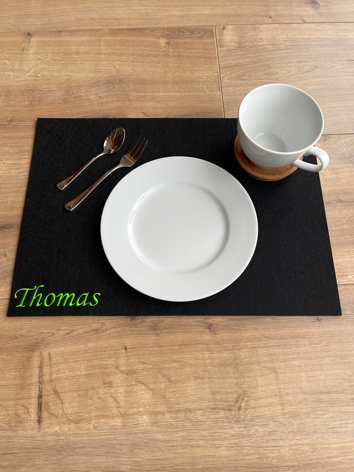 Platzset individuell mit Name bestickt Tischset