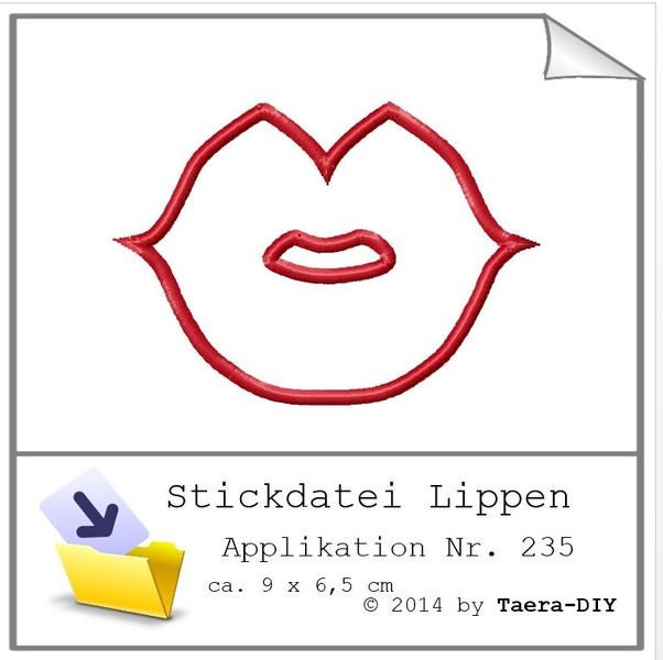 Stickdatei Lippen Nr. 235