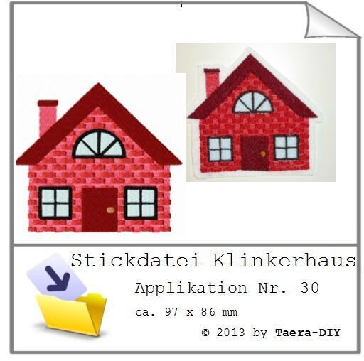 Stickdatei Klinkerhaus Nr. 30