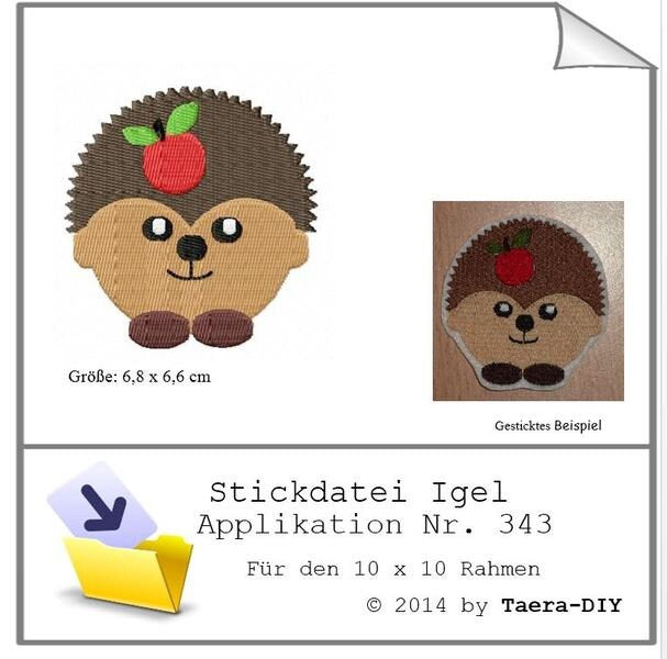 Stickdatei Igel Nr. 343